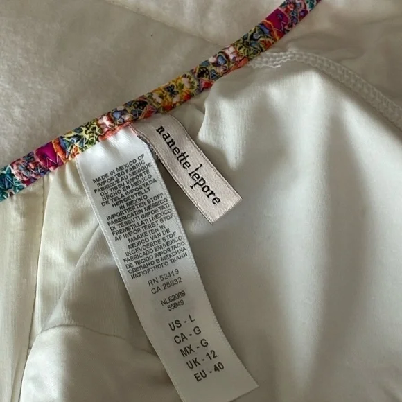 Nanette Lepore 2 Piece Swimwear Bathing Suit Multi Color Size L Adjustable - Picture 5 of 6